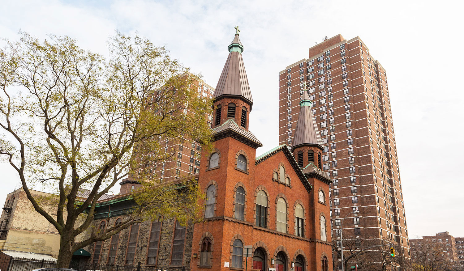 Exterior of the Archdiocese of New York’s St. Mary’s Parish