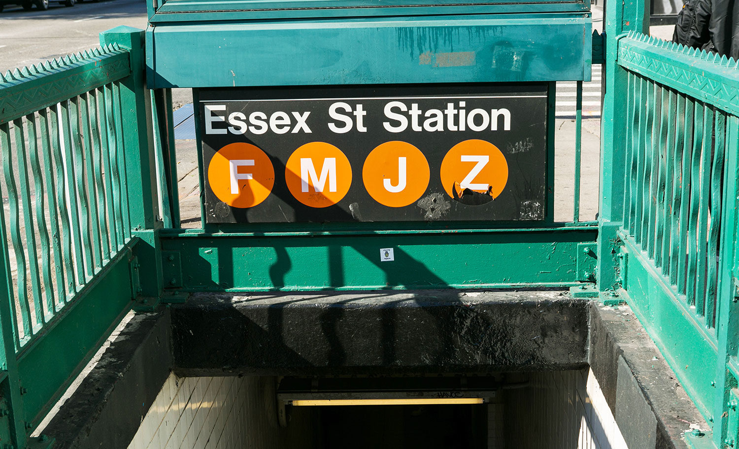 Entrance to the local subway station